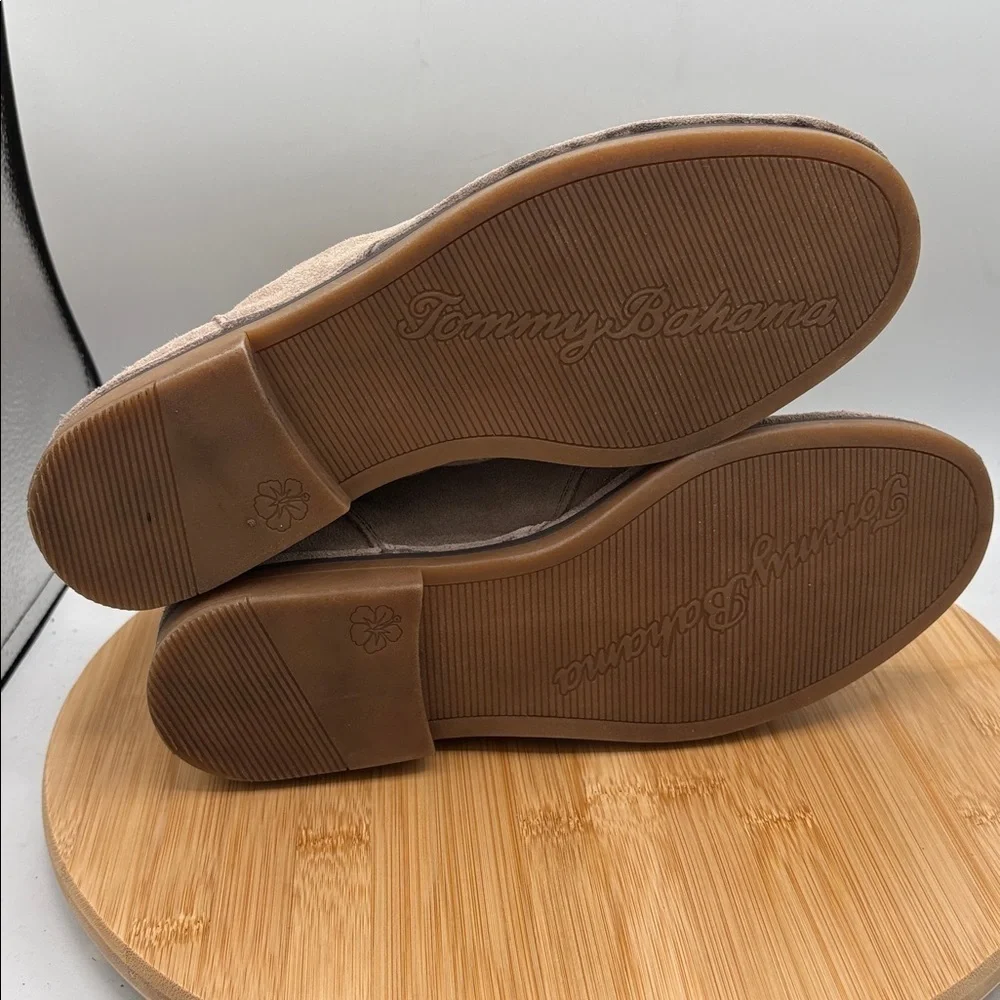 Tommy Bahama Evert Taupe Suede Desert Chukka Booties Women 9.5 Boho festival